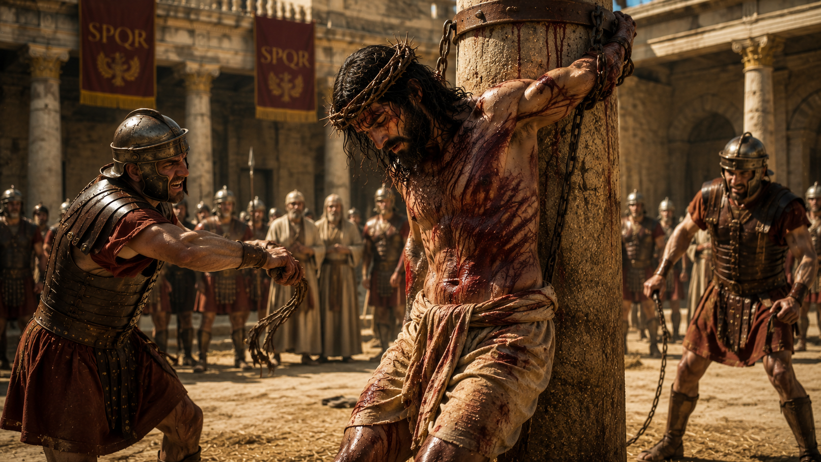 The Cross Restored Access - Scourging in the Courtyard