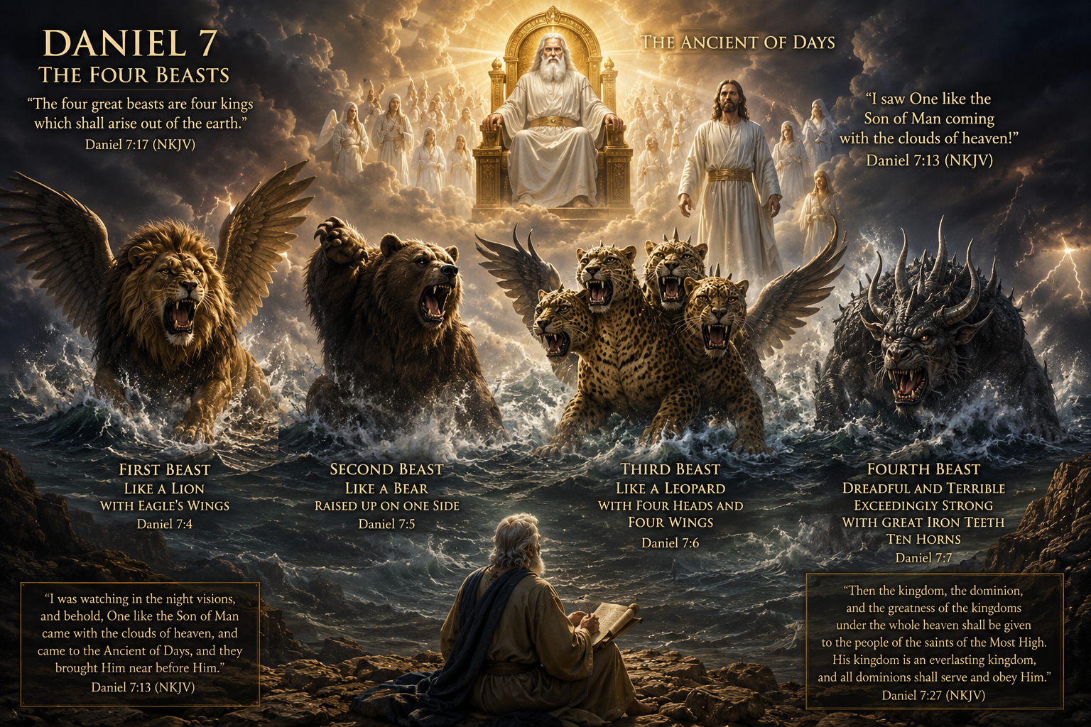 Daniel 7 The Four Beasts Overview