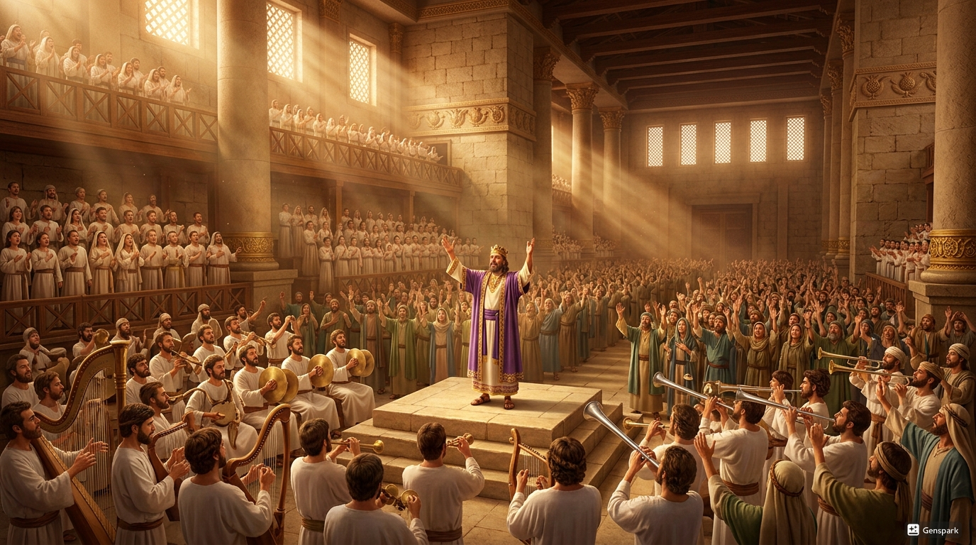 King David leading worship