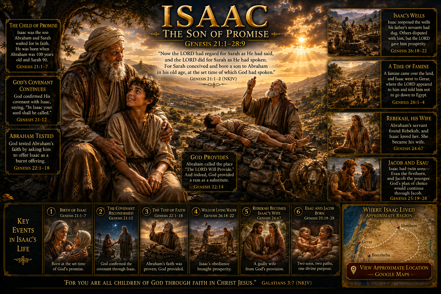 Isaac, son of Abraham and Sarah &mdash; Genesis museum artwork