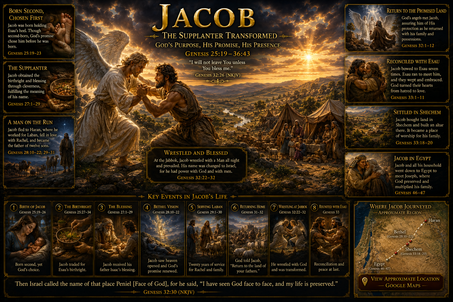 Jacob, later named Israel &mdash; Genesis museum artwork