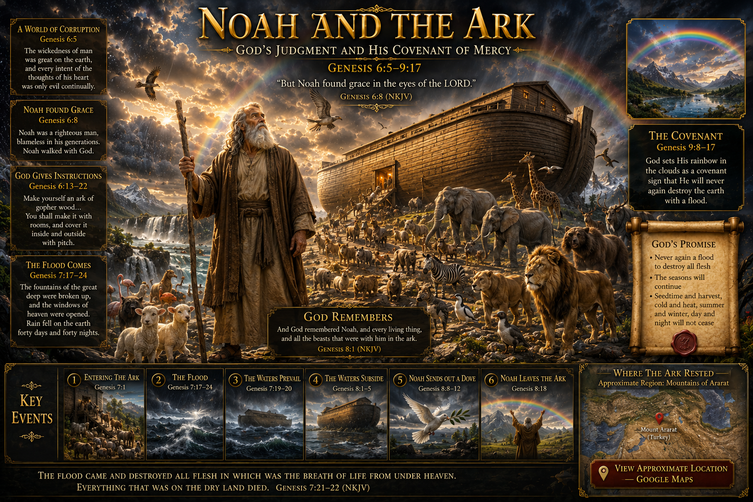 Noah, the Ark and the Flood &mdash; Genesis 6 through 9 museum artwork