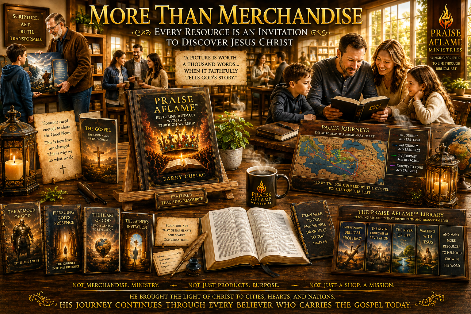 More Than Merchandise - Praise Aflame ministry resources designed to inspire conversations about Jesus Christ