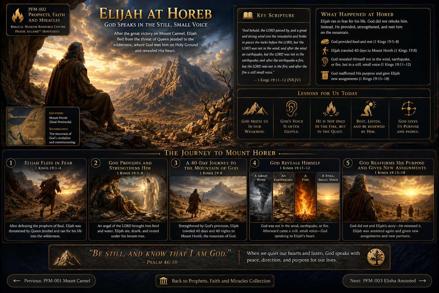 Click to enlarge Elijah at Horeb museum artwork