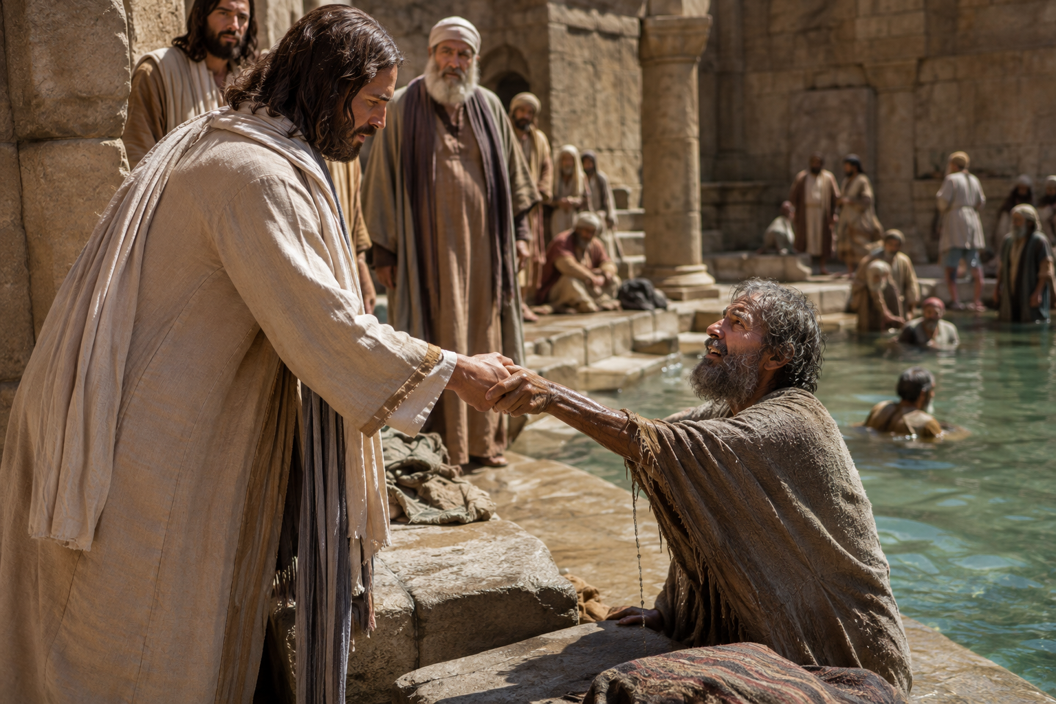 Jesus Healing the Paralyzed Man at the Pool of Bethesda